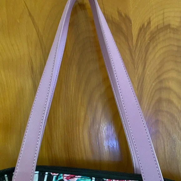 Betsey Johnson Pink and Black Floral Tote Bag - Picture 4 of 15